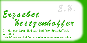 erzsebet weitzenhoffer business card